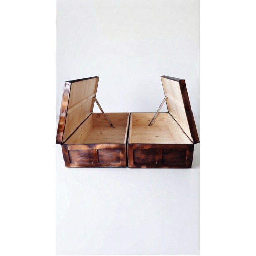 base_de_madera_baul_matrimonial_duplex_color_caoba_cherry_100_madera_de_pino_en_2_partes